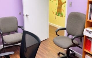 purple office room at Maryland Pediatric Care